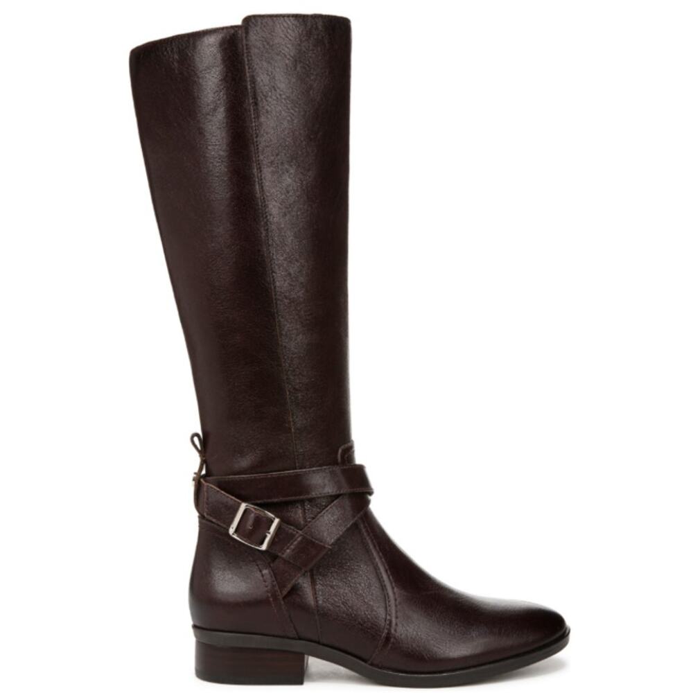 Naturalizer Womens Rena Knee High Boot 10 Wide Wide Calf Brown Leather NIB - Picture 2 of 11